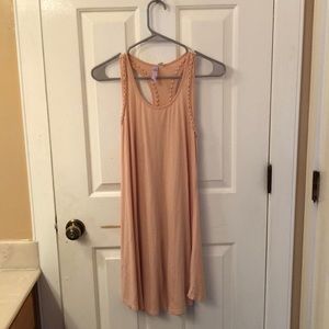 blush colored tank top dress